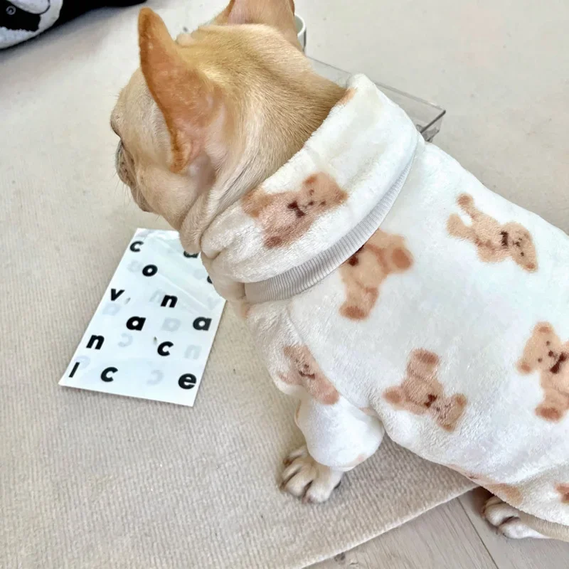 Abrigo con capucha para perro de invierno, ropa de Bulldog Francés, disfraz de perro Pug Frenchie, Corgi, caniche, Schnauzer, Bichon, Pomerania, ropa para mascotas