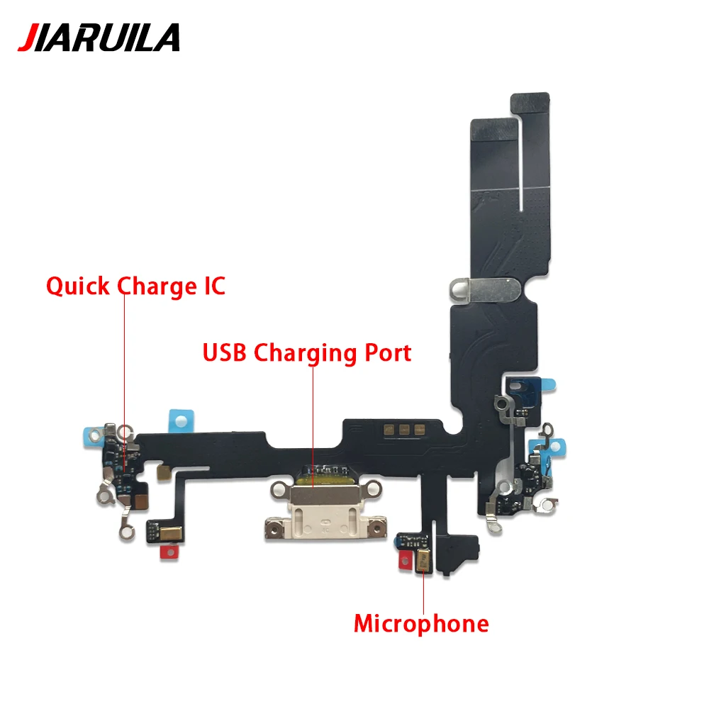 New For iPhone 14 Pro Max Plus USB Charging Port Dock Charger Connector Board With Microphone Flex Cable