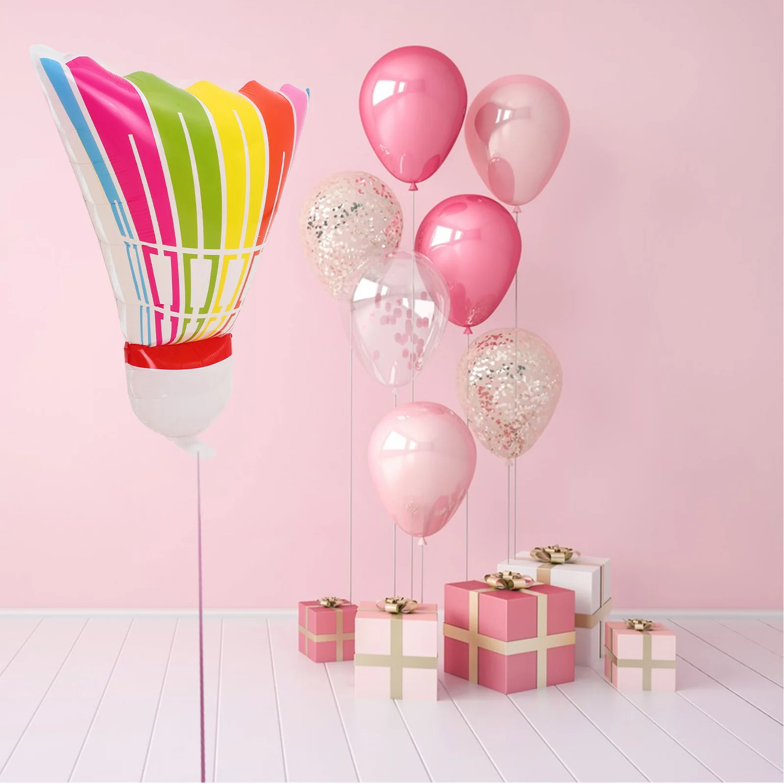 

1Set Inflatable Badminton Balloon Unique Lightweight Party Decorations Birthday Favors Portable Aluminum Foil Sports Balloon