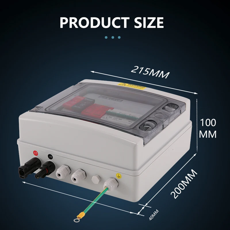 กล่องฟิวส์1อินพุต1-OUT DC 1000V IP65ฟิวส์ MCB SPD กันน้ำ