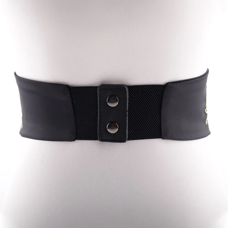 Cinturón ancho de tela bordada Vintage para mujer, cinturón de vestir, faja de cintura elástica, faja tipo kimono japonés, pretina Retro Yukata Obi