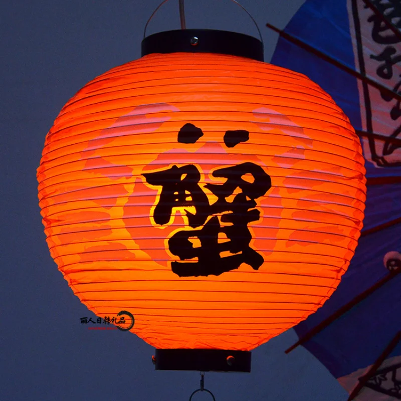30cm Japanese Izakaya Outdoor Waterproof Decor Lanterns Sake Sushi Lamian Noodles Salmon Cuisine Restaurant Advertising Lantern