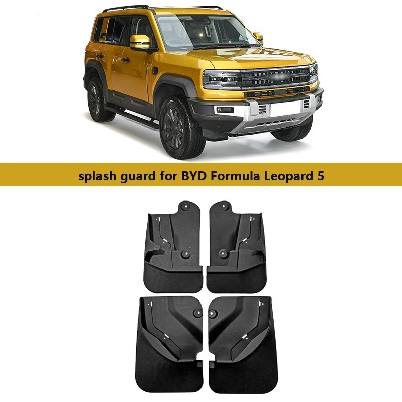 

Car Molded Mud Flaps For BYD Formula Leopard 5 2023 2024 Splash Guards Mudguards Mudflap Car Accessories