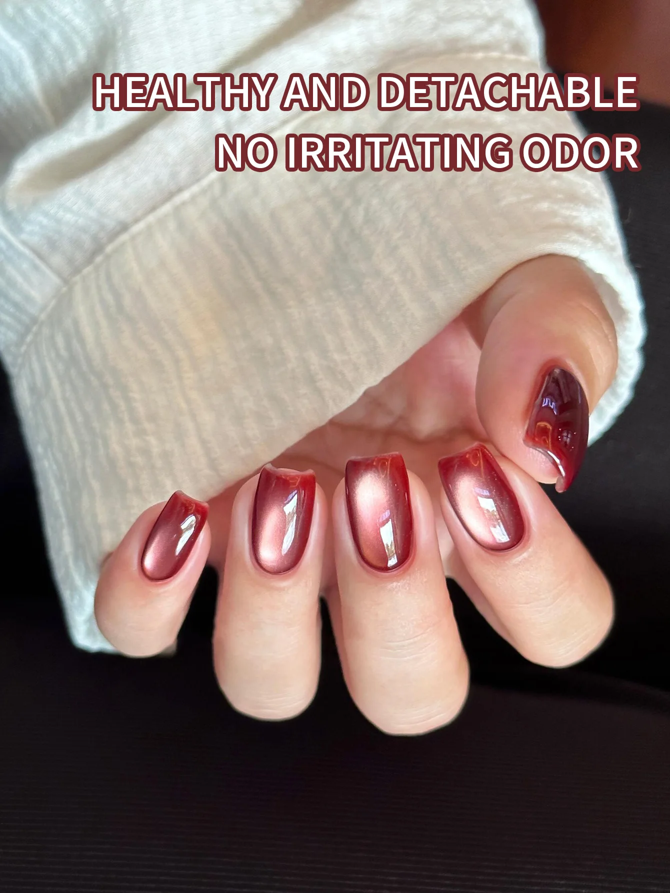 10ml vermelho gato olho gel polonês embeber fora uv holográfico glitter cristal translúcido geléia cor magnético unha polonês salão de beleza diy
