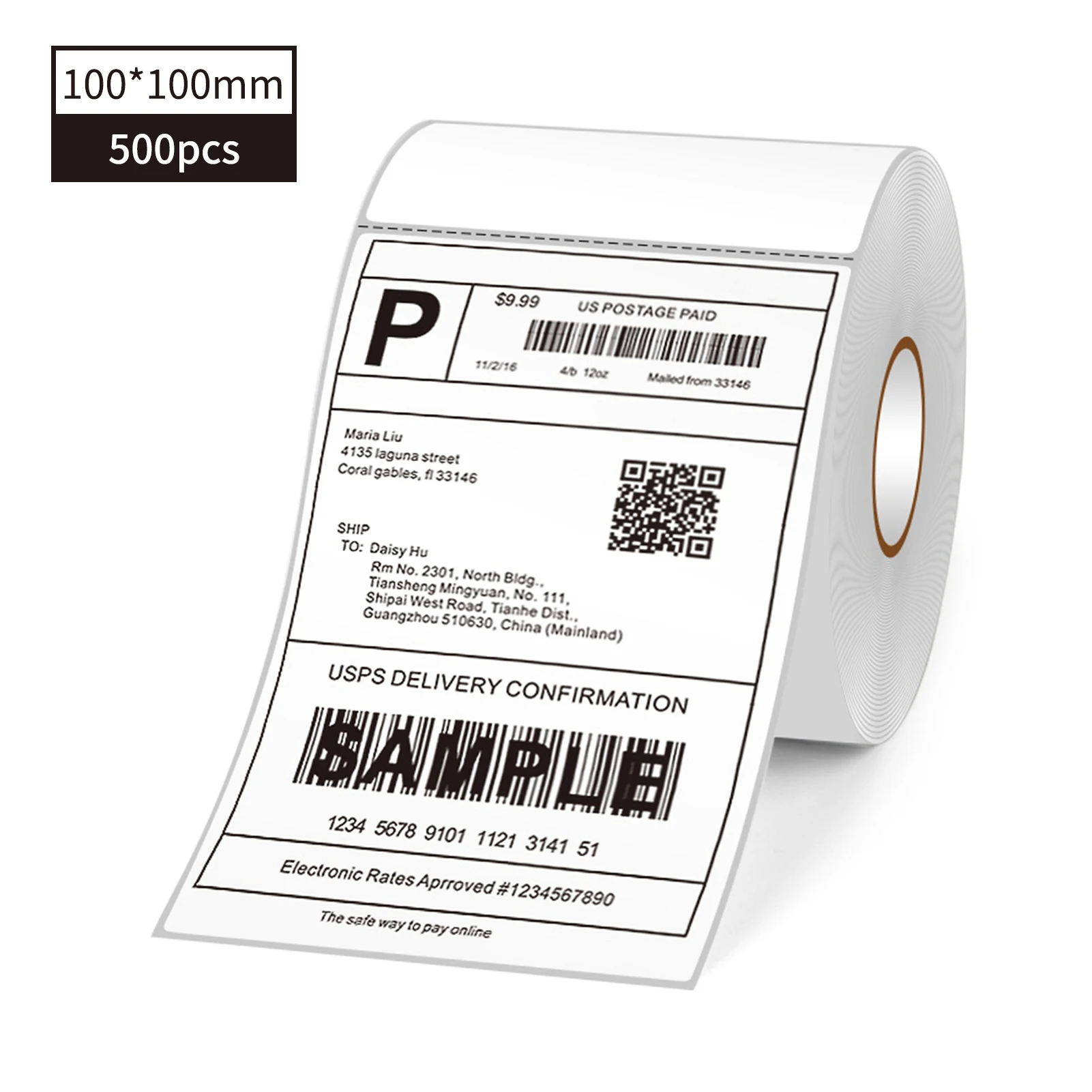 Thermische Verzendlabels Roll Shipping Pakket Thermische Printer All-Purpose Label Papier Sticker Zelfklevend Voor Express