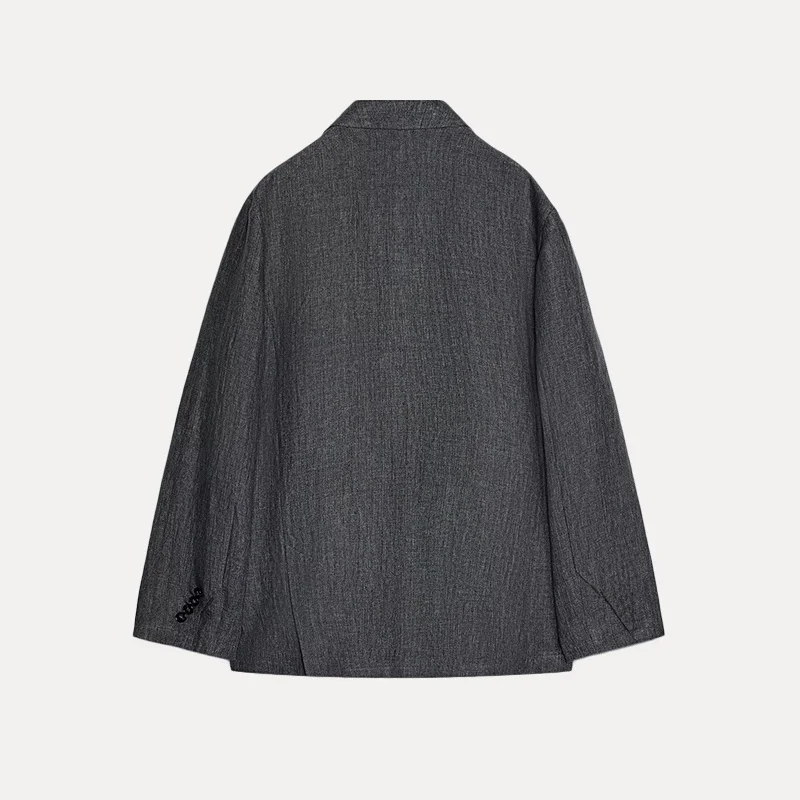 자다타 여성 미니멀리스트 순면 수트 재킷 출퇴근 스타일 긴 소매 클래식 칼라 솔리드 컬러 2025 신상품