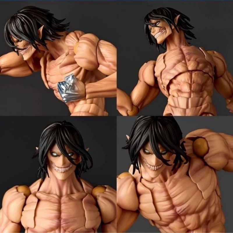 Attack On Titan Eren Jaeger Action Figure Revoltech Amazing Yamaguchi Eren Yeager Model Figures Movable Pvc Collection Doll Toys
