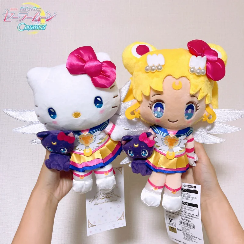 Kawaii Hello Kitty Kuromi My Melody Sailor Moon Series Cartoon Plush Pendant Anime Sanrio Girly Heart Cute Plush Toy Gift