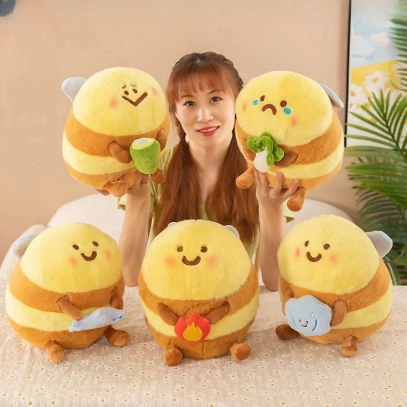 Nueva muñeca bonita de abeja, juguete creativo de peluche de abeja para bebé, muñeco de abeja tiburón, pequeño regalo al por mayor