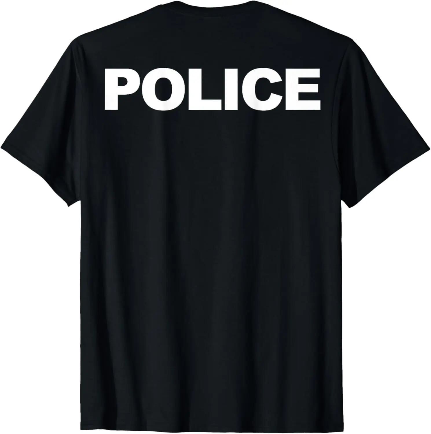 Police Front & Back Print Law Enforcement Police T-Shirt,Crew T-shirt