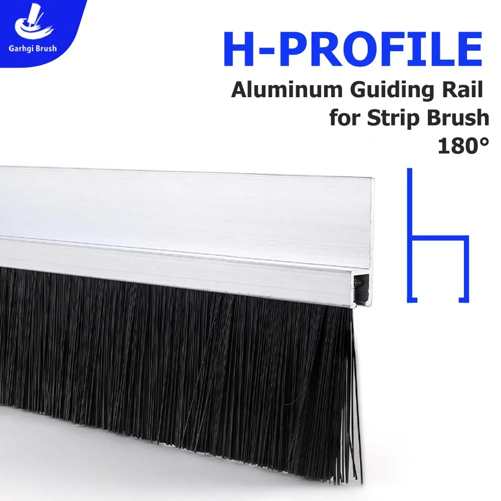 

[Customized] Strip Brush with H Profile 1000mm Long 190mm Trim Length for Sealing Cleaning Dust Removal
