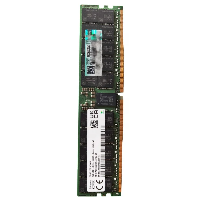 New P43331-B21 64GB Dual Rank X4 DDR5-4800 CAS-40-39-39 EC8 Registered Smart Memory Kit for H PE Server 64GB RAMs in Stock