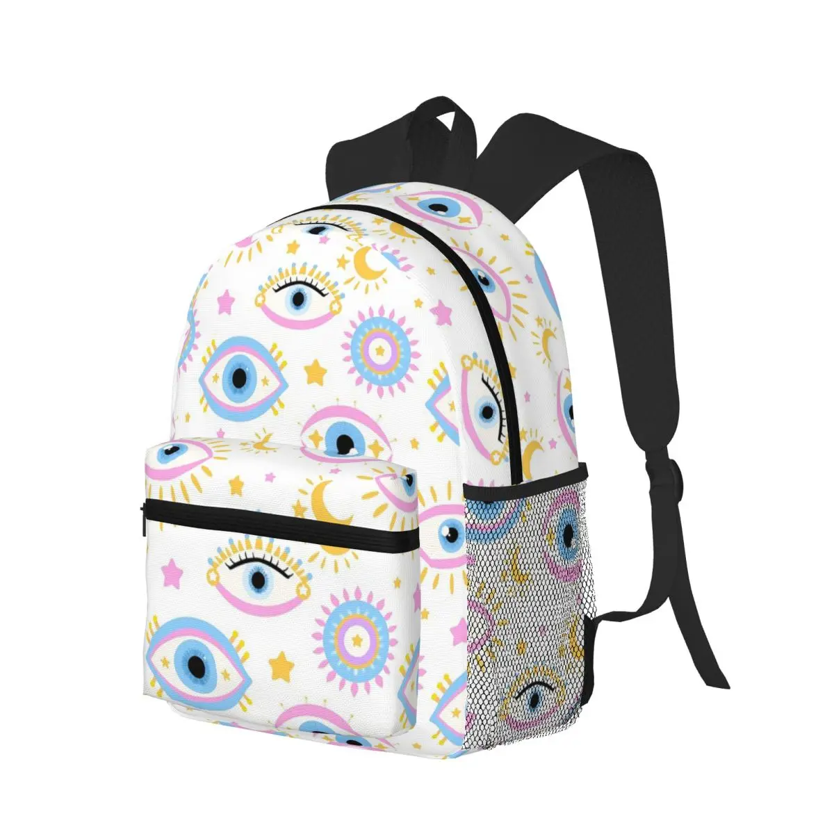 Turkish Evil Eye Nazar Boncuk Student Backpack School Bag Hiking Travel Daypack for Men Women Bookbag Shoulder Bags