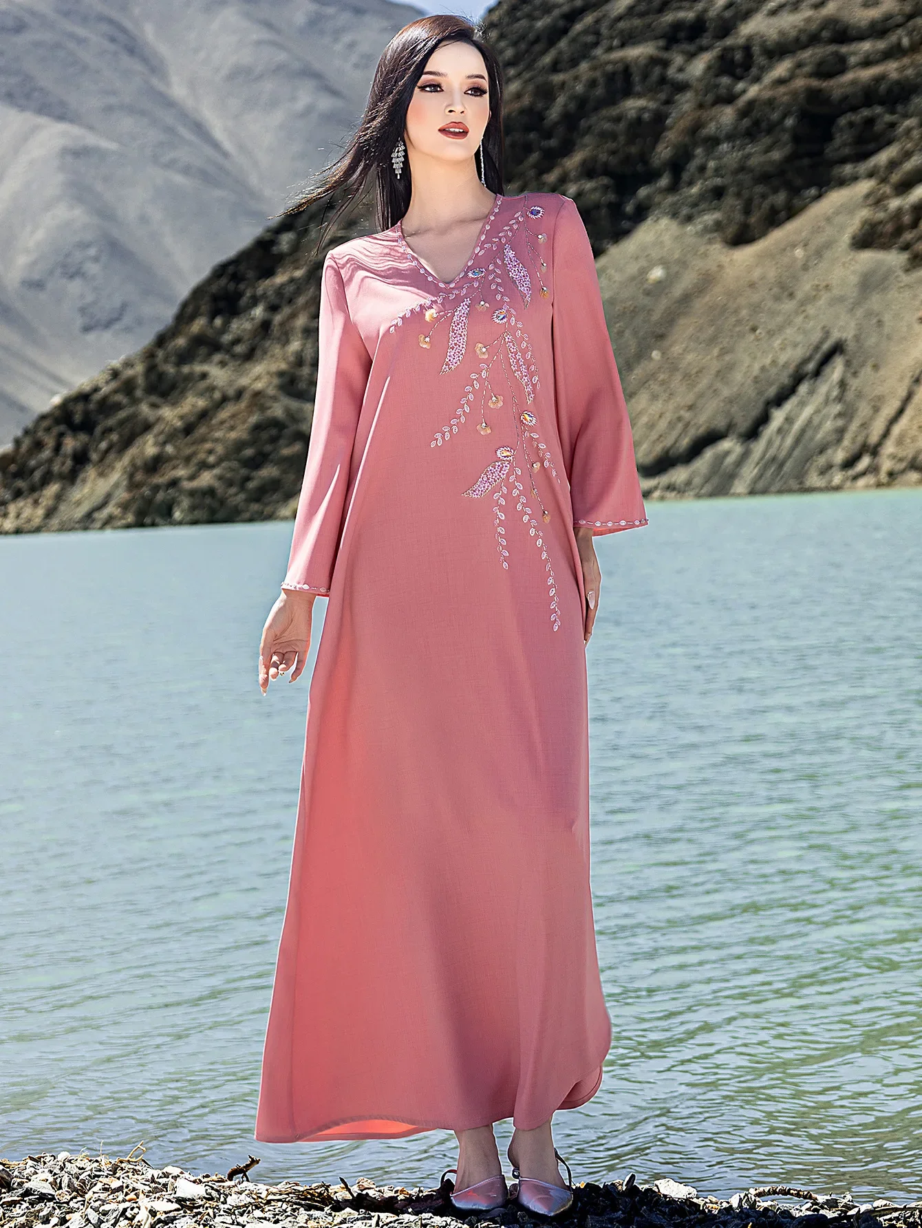 

Femme Musulmane Vestidos Dubai Abaya Eid Djellaba Women Muslim Maxi Evening Party Dress Morocco Kaftan Robe Ramadan Islam Abayas