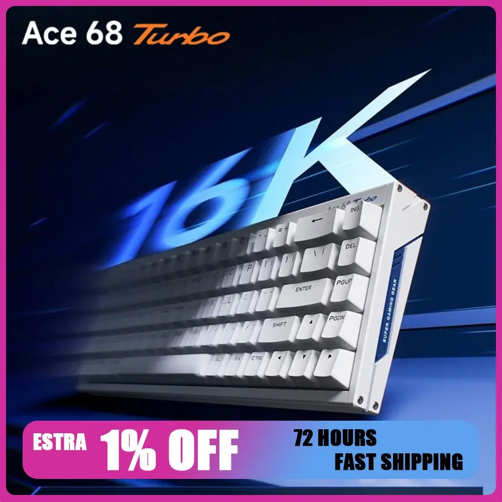 

Клавиатура с магнитным переключателем MCHOSE Ace 68 Turbo, 16 К, алюминиевый сплав, клавиатура для киберспорта на заказ, 0,001 мм, эргономичная низкая задержка, ПК-геймер