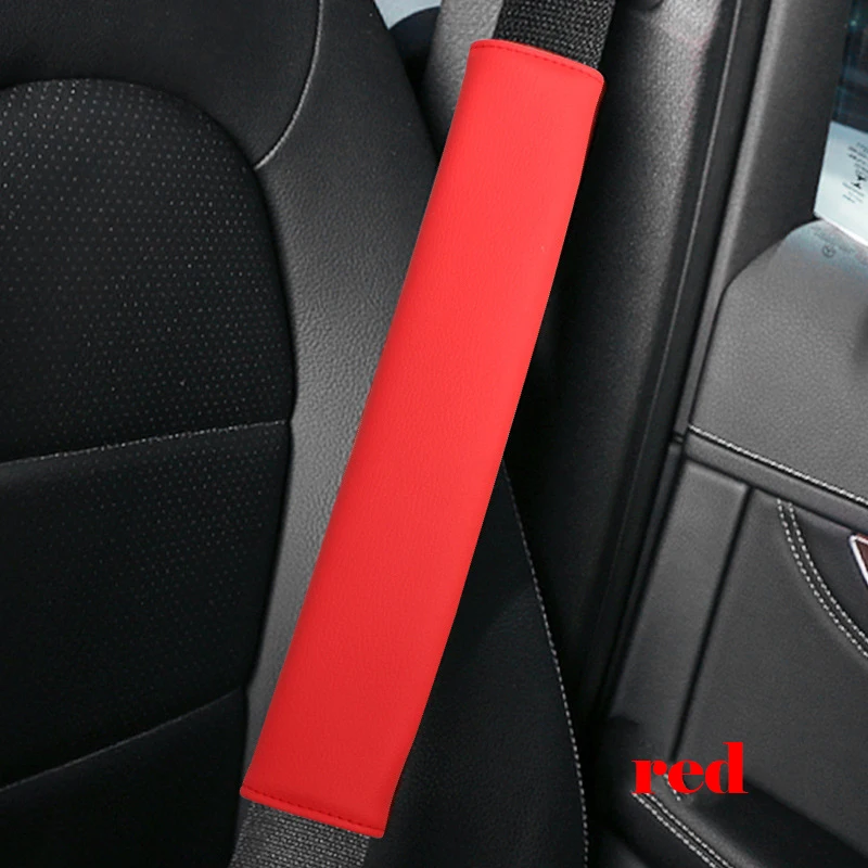 1pcs Extended Leather Seat Belt Cover Car Comfort Shoulder Protector Safety Decorative Protective Cover Car Interior Accessories