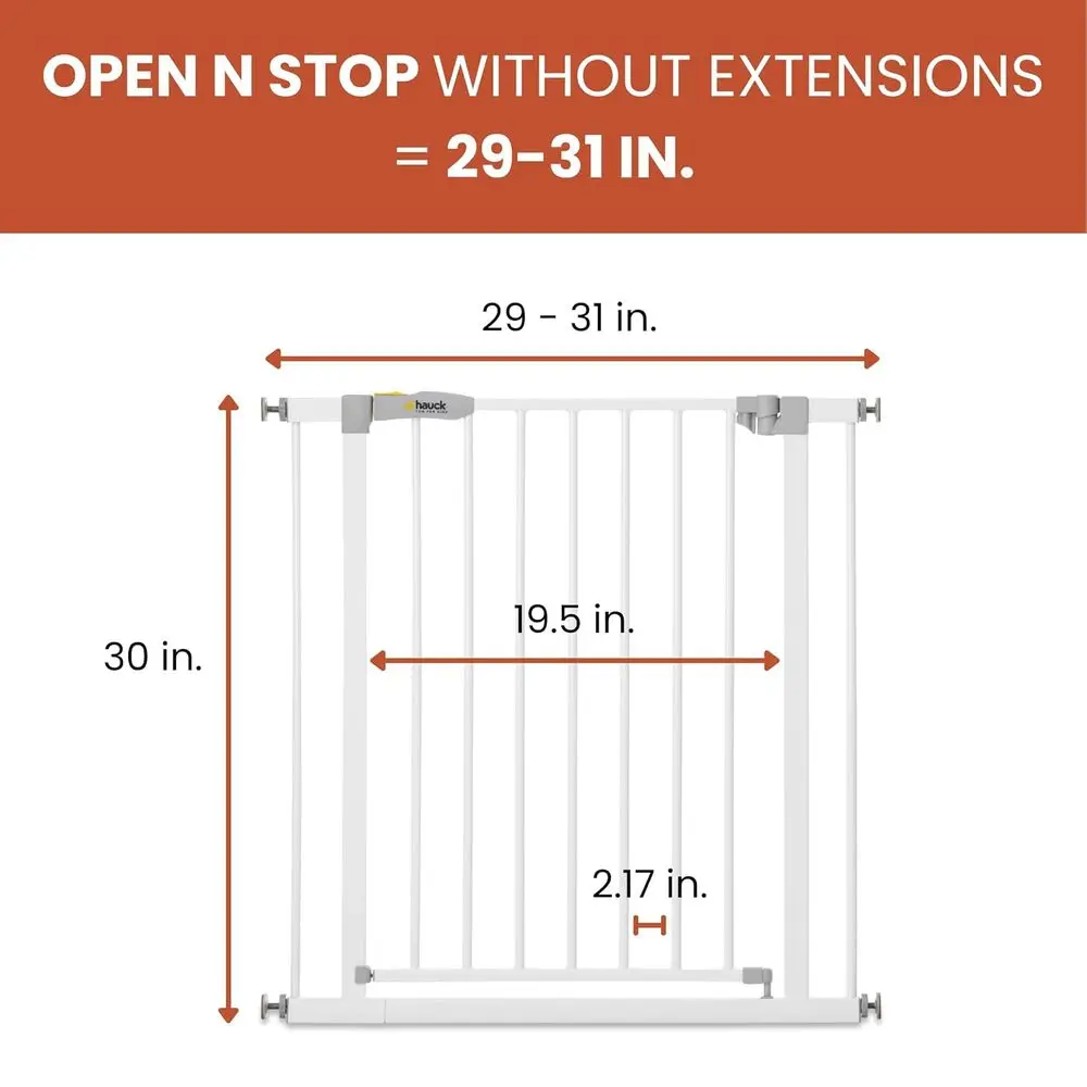 Open N Stop Prure it Baby and Pet Saety Gate, Accomates 29 to 31