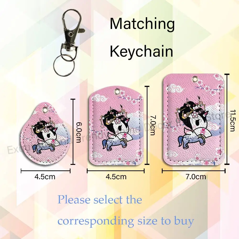 Cute T-TokidokiS Girl Custom Access Card Case Leather Card Holder Transportation Card Case