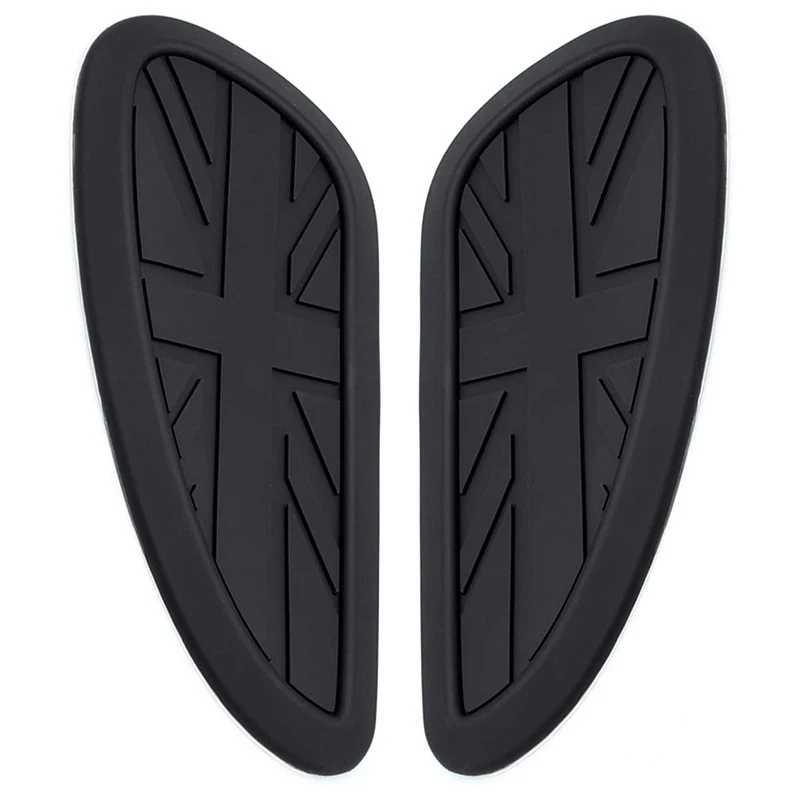 Universal Retro Motorcycle Tank Pad Protector Motorcycle Fuel Tank Sticker for Triumph Bonneville T100/T120,Black