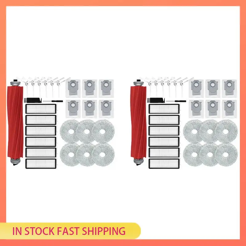 

AA05 54PCS For Roborock Q Revo Maxv / Roborock P10 Pro Robot Vacuums Replace Part Main Side Brush Filter Mop Cloths Dust Bag