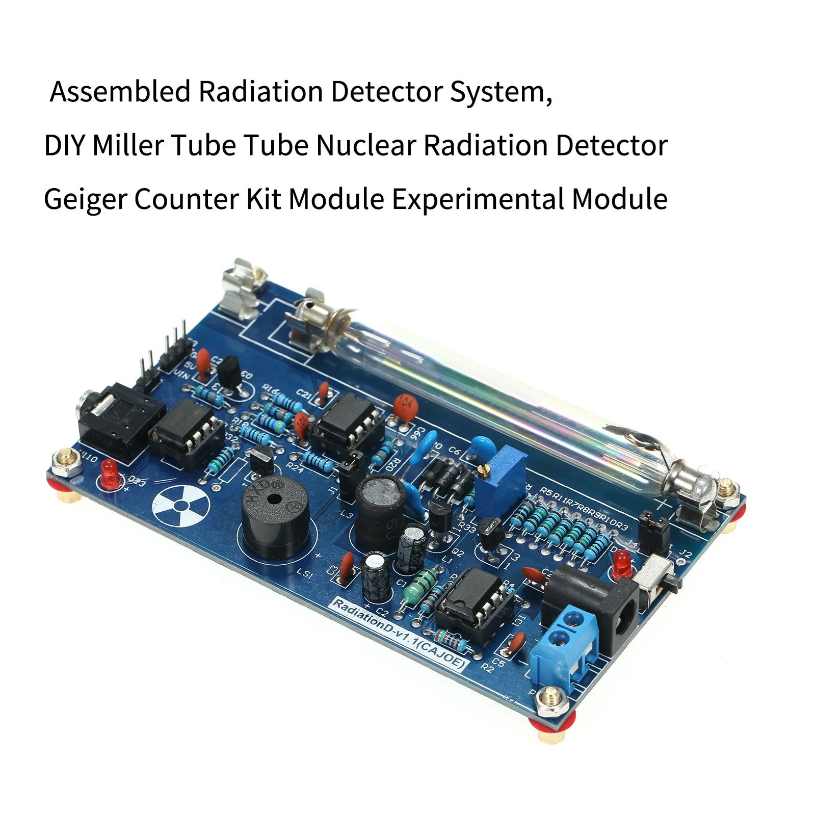 Sistema de detector de radiação montado, tubo de milhar diy, detector de radiação nuclear, kit contador geiger, módulo experimental