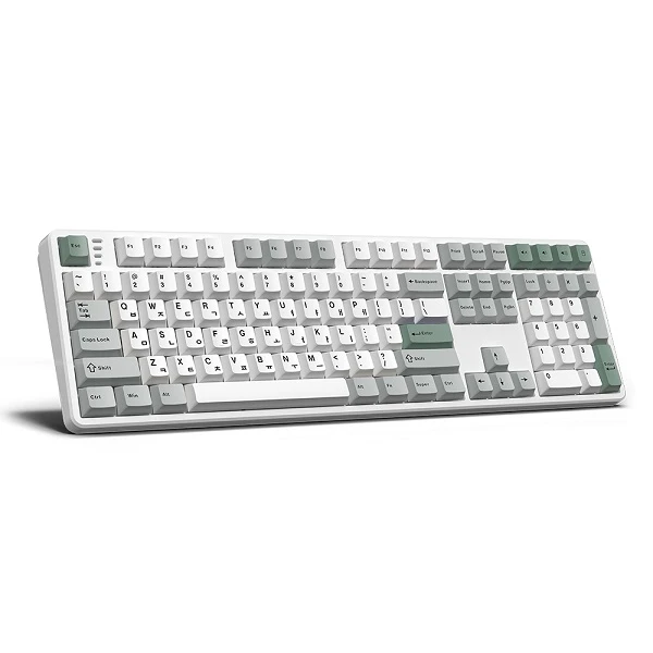 لوحة مفاتيح بلوتوث Hansung Computer Gk798Pro لاسلكية/سلكية معدنية بيضاء (بني سكر Todyuk). #1