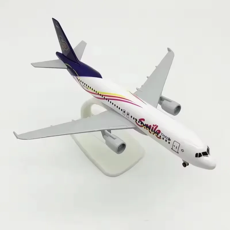 Nouveau Airbus 320 20cm alliage métal thaïlande Airlines jouet A320 modèle d'avion moulé sous pression avion Collections d'avion affichage cadeau