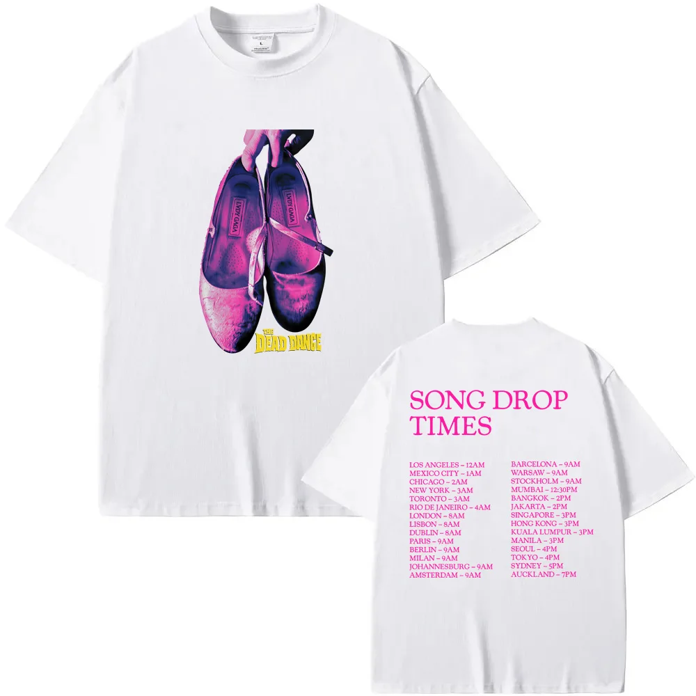

2025new Lady Gaga - The Dead Dance TEE Модные винтажные футболки нового стиля Топ в стиле гранж с круглым вырезом Высококачественная женская/мужская футболка