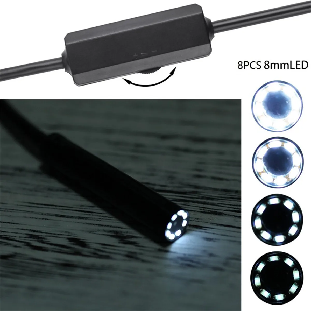 Imagem -03 - Lente hd Wifi Endoscópio Cmos Borscope Industrial sem Fio Pipescope Microscópio Digital para Android & Iso 2mp 1200p 5.5 mm mm