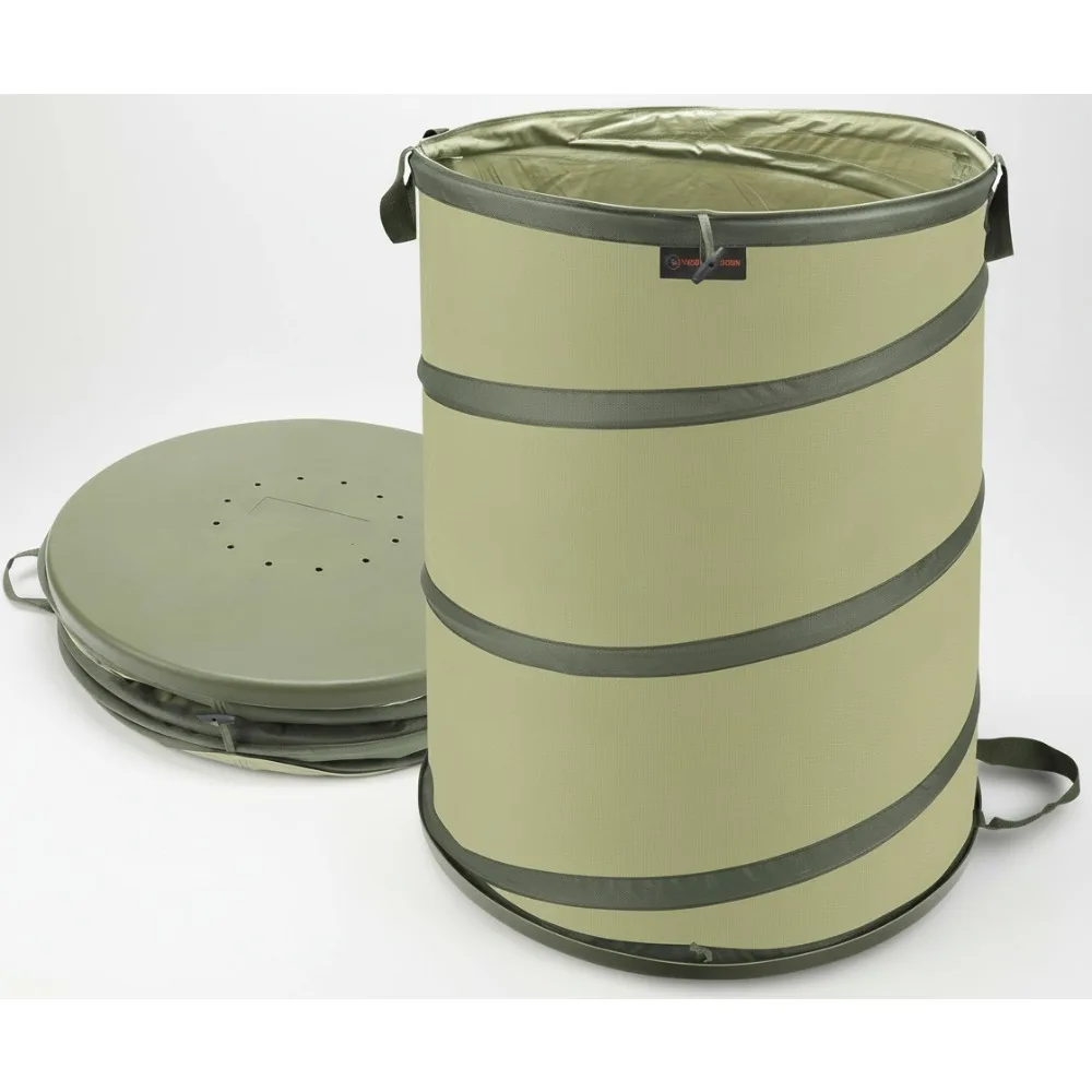 

45 Gallon Collapsible Garden Bag with Hard Bottom - Portable Yard Waste Container for Camping & Outdoor Use