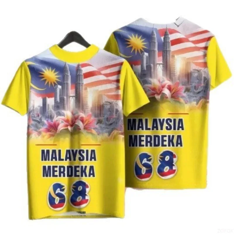 

2025 Cross Border Baseball Shirt Flag Shirt Casual 3D Digital Printed Short Sleeve