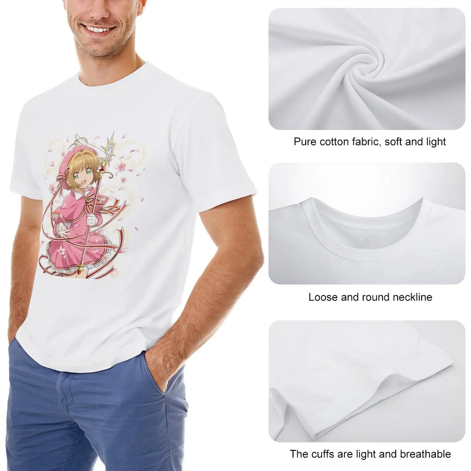 cardcaptor sakura kero anime T-Shirt short summer tops customized t shirts Tee shirt men clothing