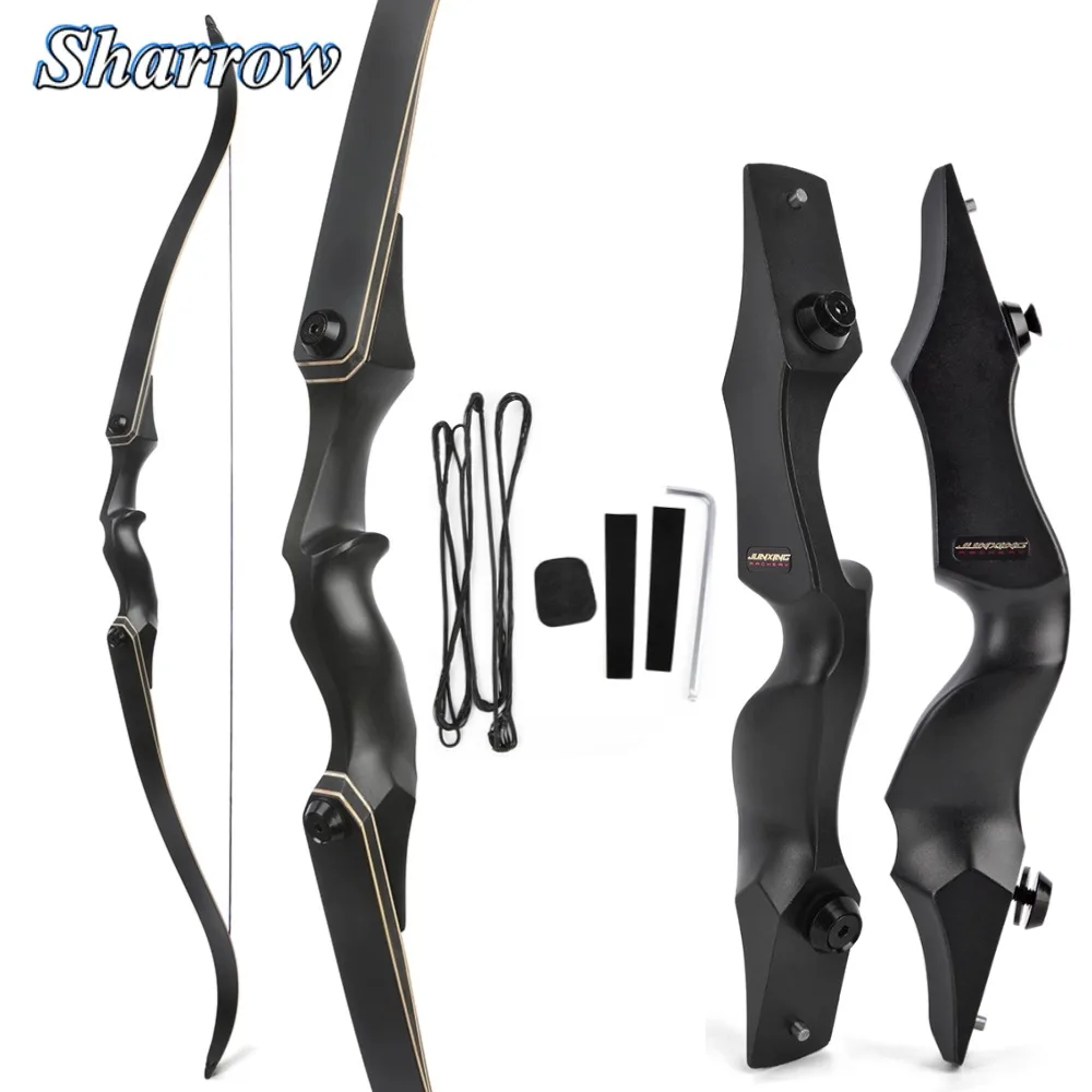 

JUNXING 25-65lbs Archery Recurve Bow 60'' Takedown Hunting Bow Magnesium Alloy Bow Handle Right Hand Arrows Shooting Accessories