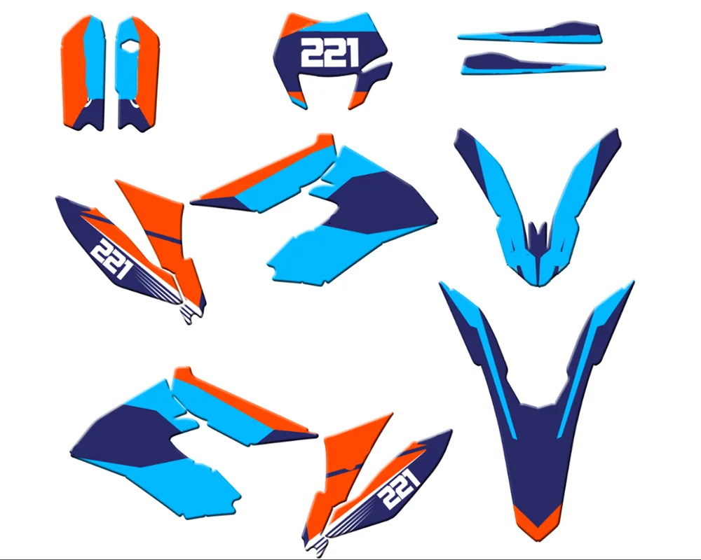 Motorcycle Stickers kit For KTM Freeride 350F 250F 2012 2013 2014 2015 2016 2017 2018 2019 2020 2021 graphics decals kit