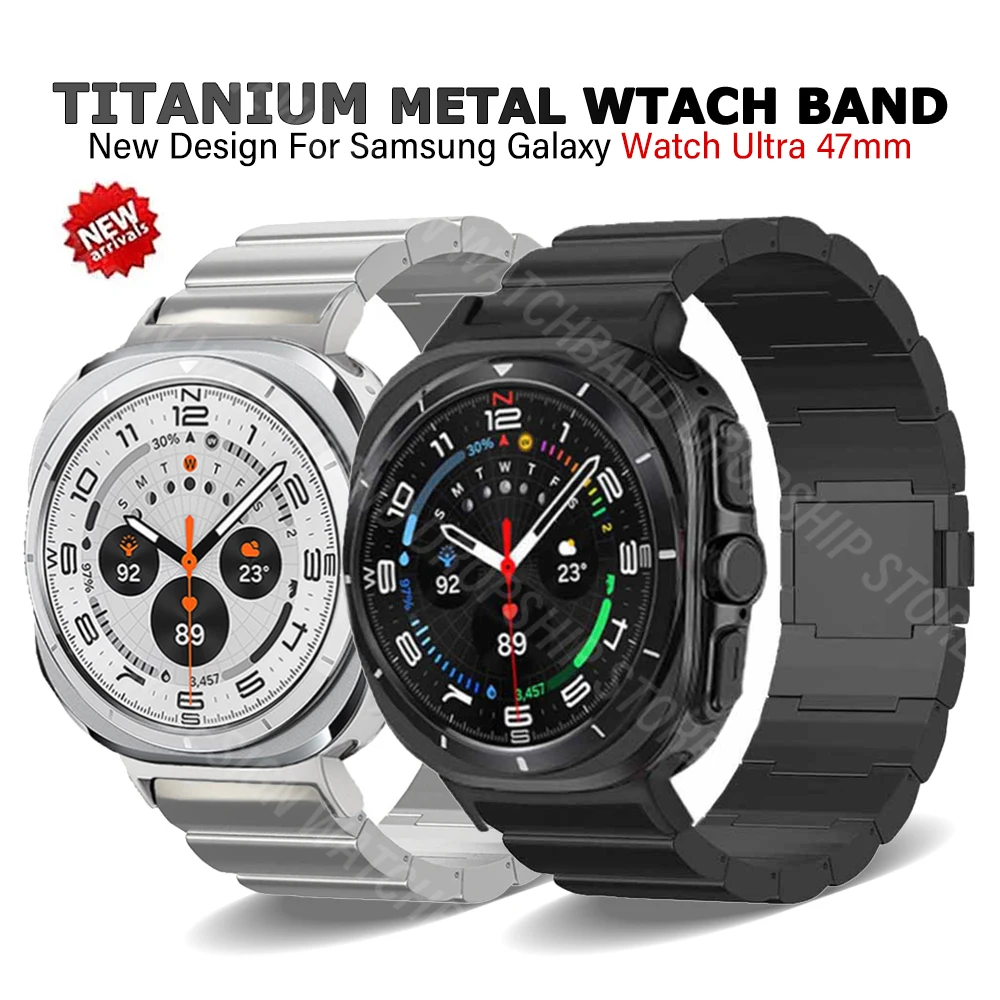 Business Titanium WatchBand For Samsung Galaxy Watch Ultra 47mm Luxury Magnetic Metal Strap For GALAXY WATCH ULTRA 47MM Bracelet