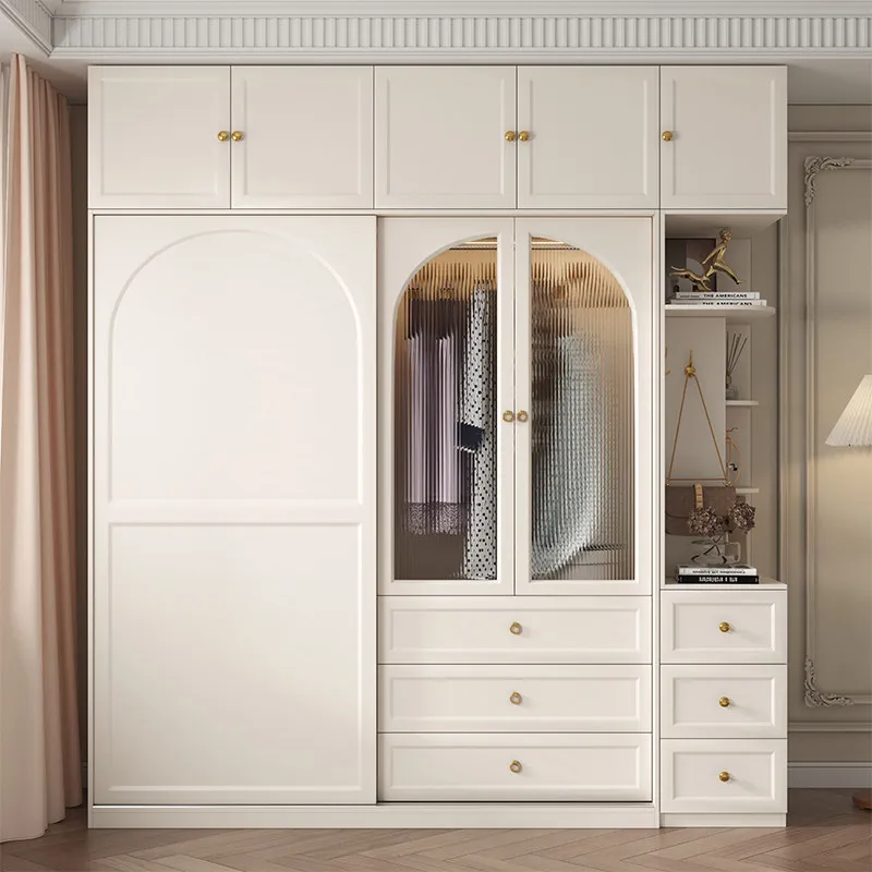 

Design White Glass Wardrobes Nordic Modern Large Drawers Organizer Wardrobes Clothes Storage Roupeiros De Quarto Furniture Home