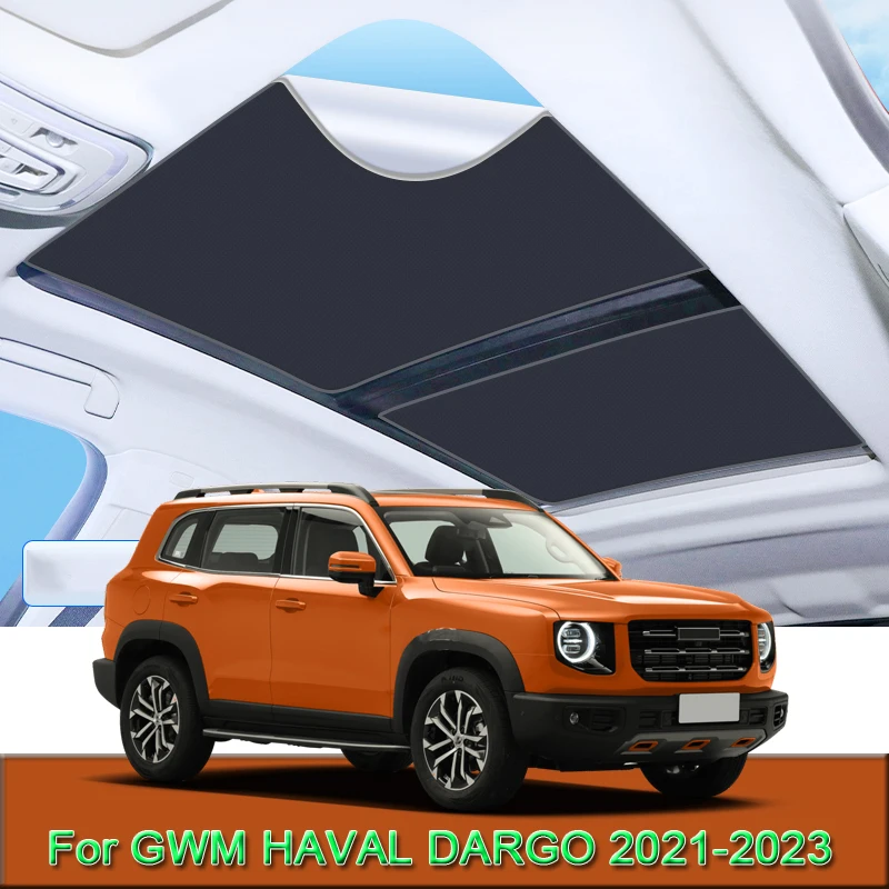 

For GWM HAVAL DARGO 2021 2022 2023 2024 Car Electrostatic Adsorption Sunroof Sunshade Heat Insulation Skylight Sticker Accessory