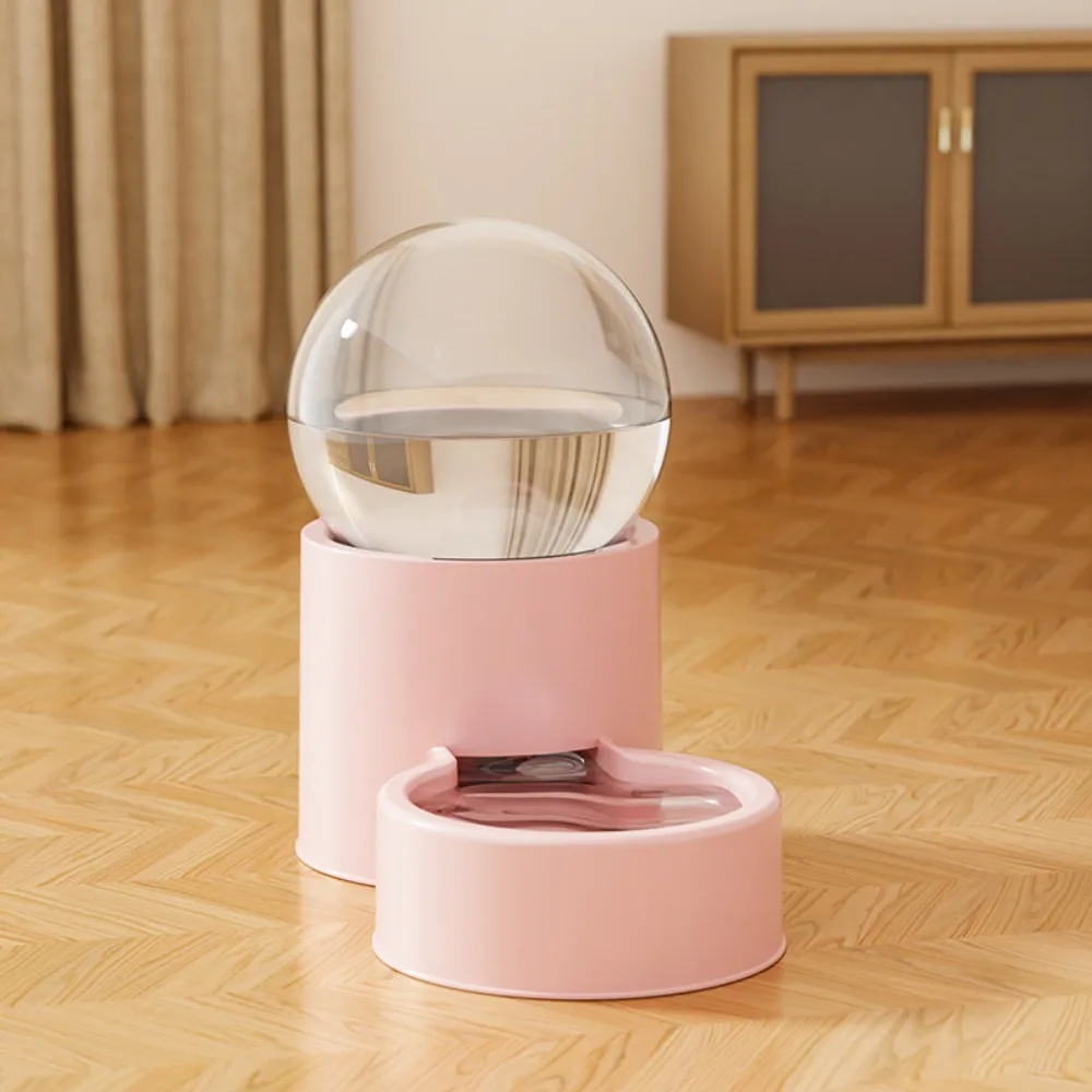Large Capacity Automatic Pet Feeder Neck Protection Leakproof Dog Water Dispenser Visual Window Detachable Pet Food Bowl