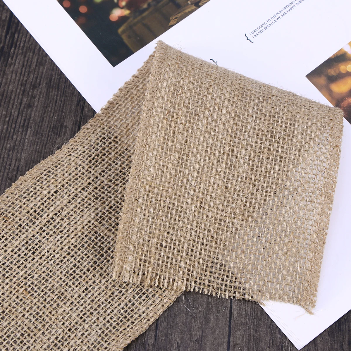 

3 Meter Brown Jute Ribbon Hessian Craft Ribbon 10cm Wide for DIY Wedding Gift Home Office Decoration Christmas