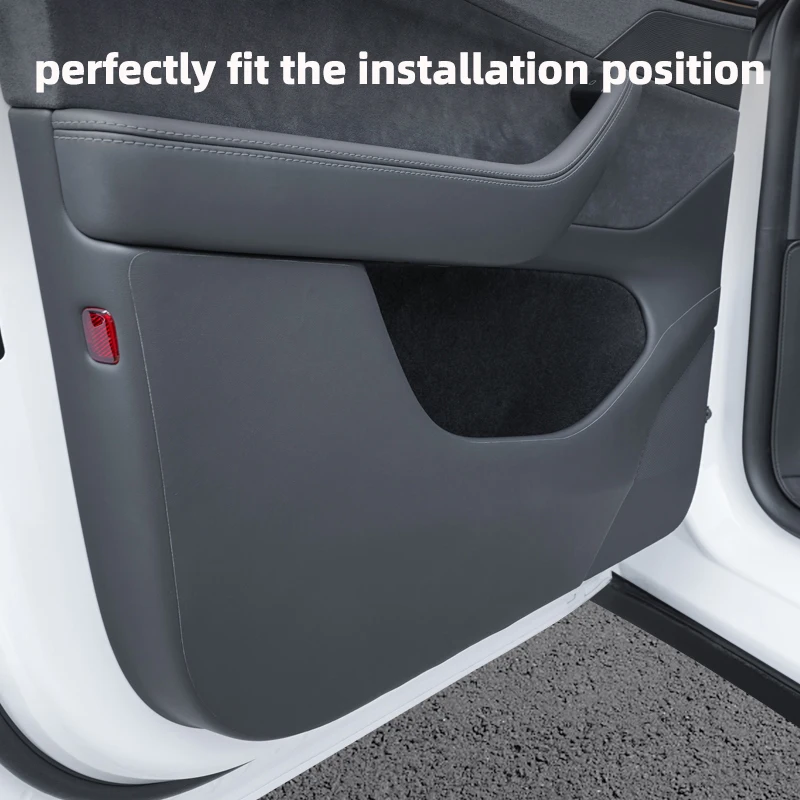 For Tesla Model Y Juniper Car Door Anti Kick Pad, Model 3 Highland Door Panel Protective Pad, Anti Stepping and Anti Dirt Pad