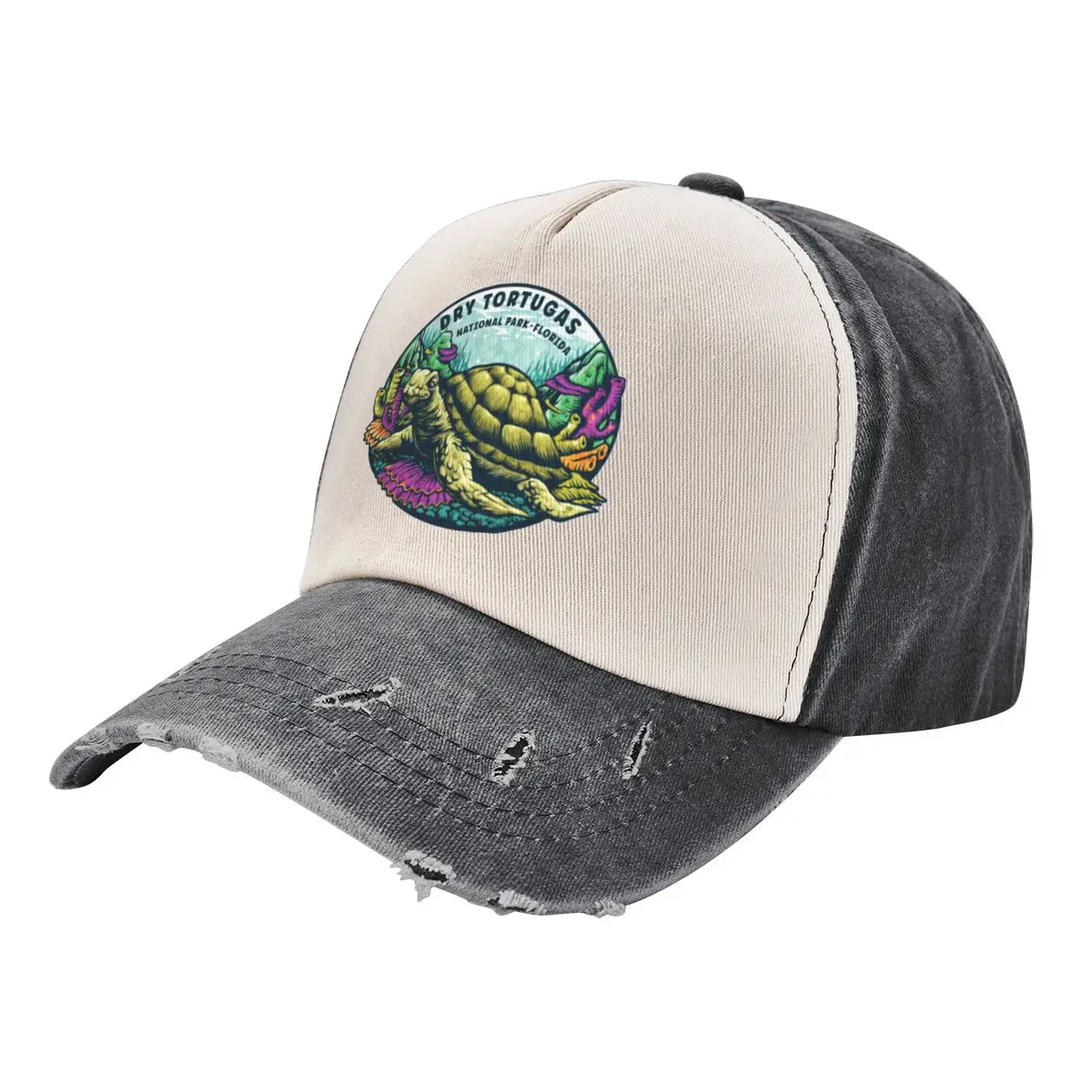 

Dry Tortugas National Park Turtle Baseball Cap Rave luxury woman cap Mens Caps Women's