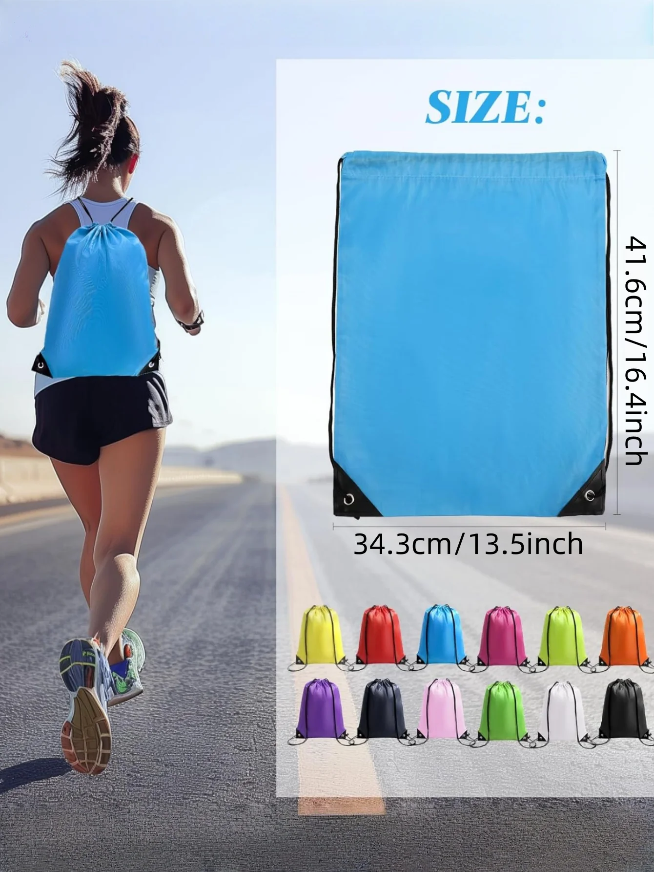 1-10 ألوان الرباط حقائب الظهر كيس حزمة حمل تخزين البوليستر الرباط حقيبة السائبة للرياضة وصالة الألعاب الرياضية والسفر والسباحة