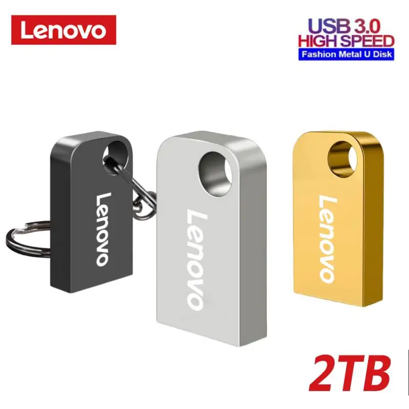 Lenovo Pen Drive 2 TB USB 3.2 Flash Metal Drive 1TB Large Capacity High-Speed Transfer Storage Waterproof Memory U Disk Original