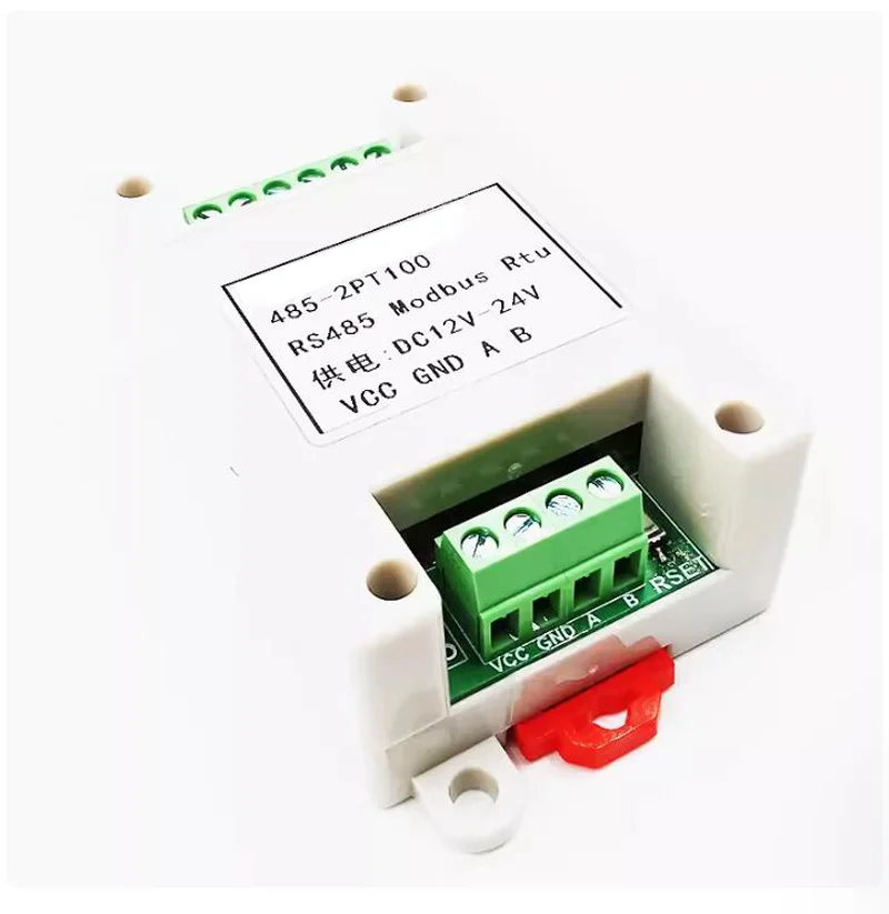 2Channel PT100 Thermistor Temperature Acquisition Transmitter RS485 Modbus Rtu Module