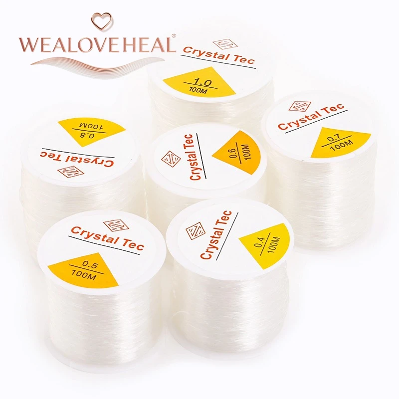 Starkes 0,4-1,0mm Elastisches Kordelband für Schmuckherstellung, Transparenter Dehnbarer Faden für DIY Armbänder Halsketten, Perlenschnur Zubehör – Detail 18