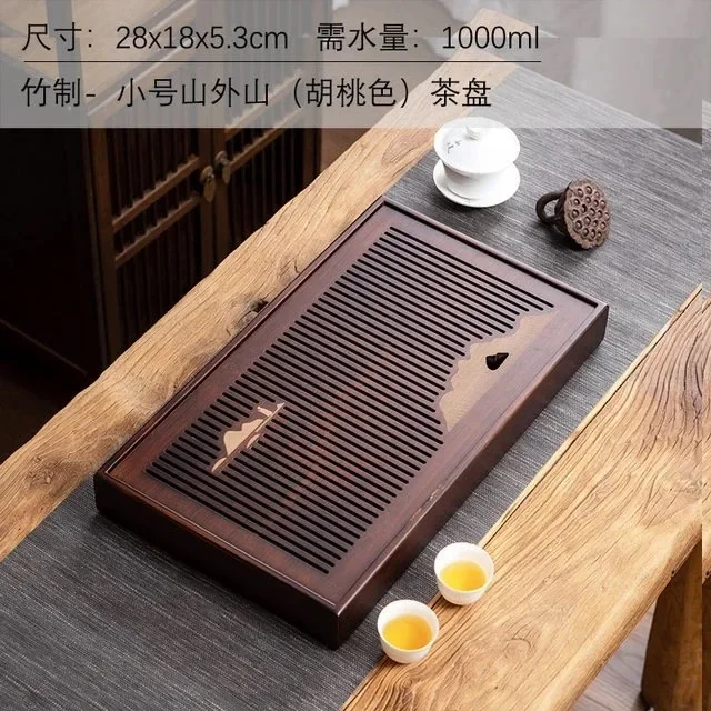Chinese Brewing Tea Tray Home Office Tea Accessories Teaware Supplies Luxury Stone Water Storage Tea Tray Water Storage Drainage