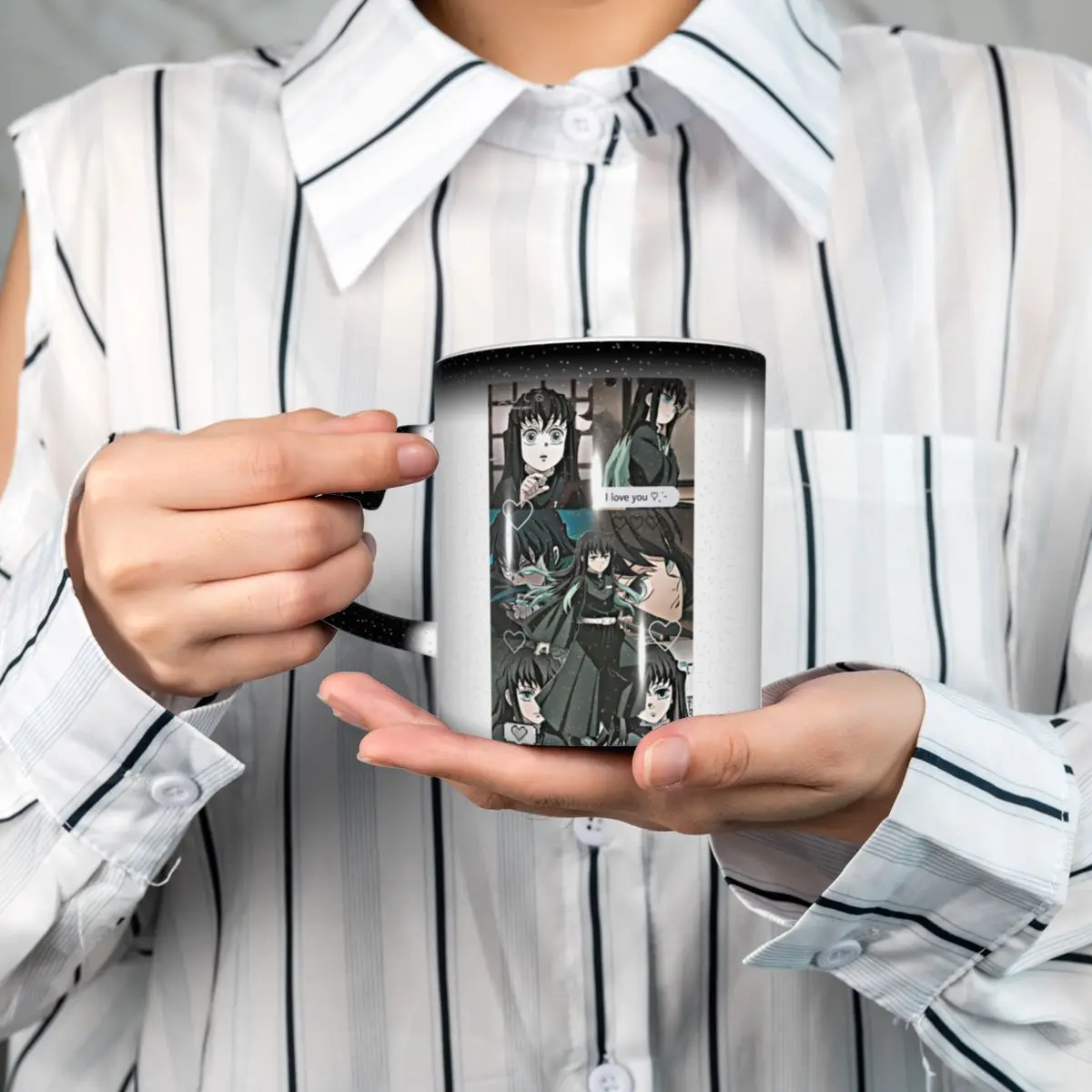 

Muichiro Tokito Mug Funny Ceramic Coffee Cups Tea Mugs Milk Cup Drinkware Gift for Woman Man