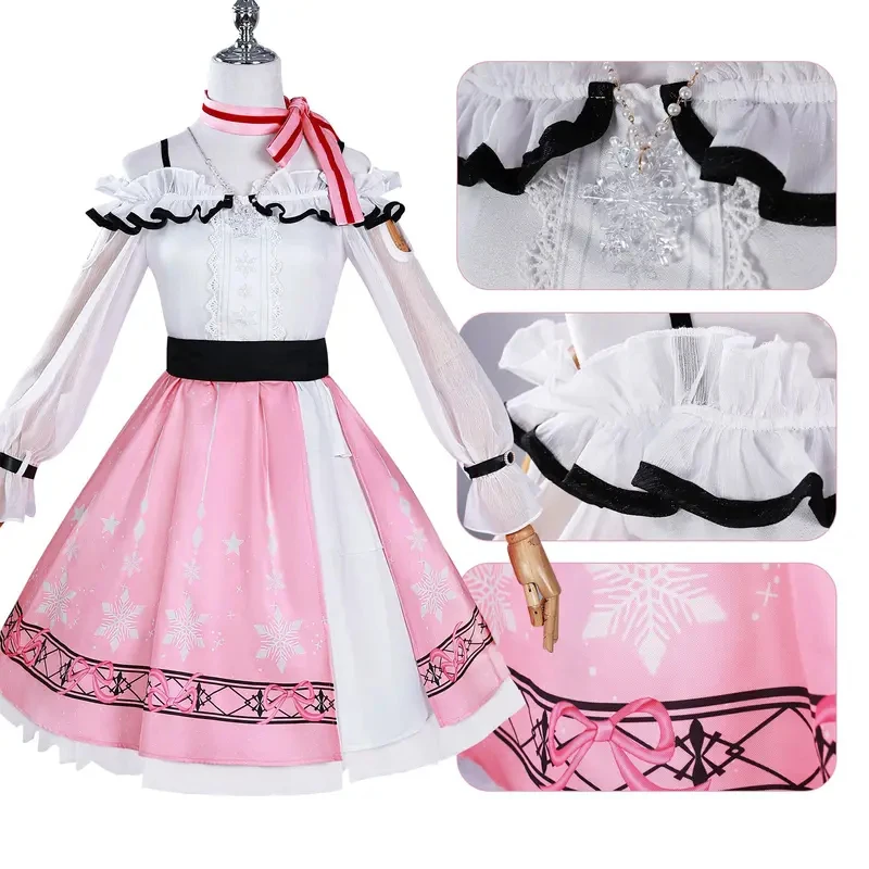 

A;3,f\6.m/Game Cosplay Sweet Pink Lolita Dress Blet Costume Infinity Nikki Cute Halloween Party Outfit for Women Sk5,j'8.k/4\