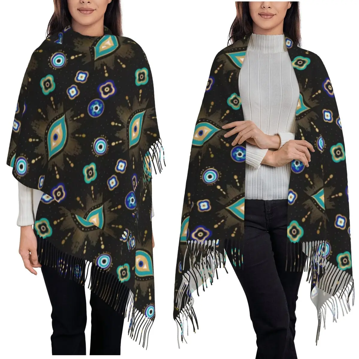 

Nazar Турция сглаза символ амулет шарф шарфы с кисточками женские мягкие теплые шали и накидки большая осенне-зимняя шаль накидка