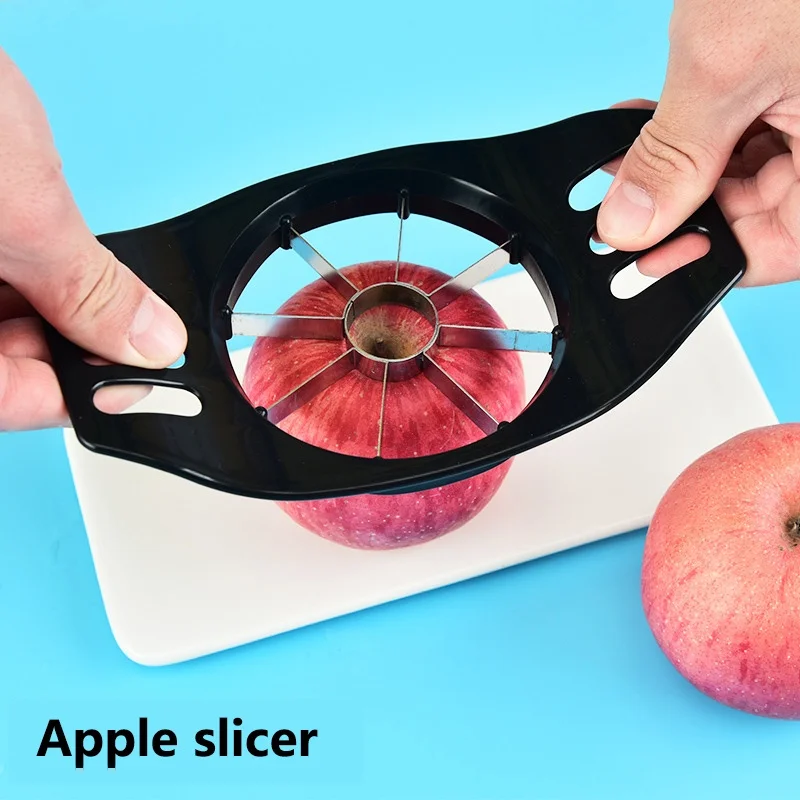 

Stainless Steel Apple Slicer Double Handle Push Type Fruit Slicer Thickened Highly Efficient Orange Slicer Kitchen Accessories